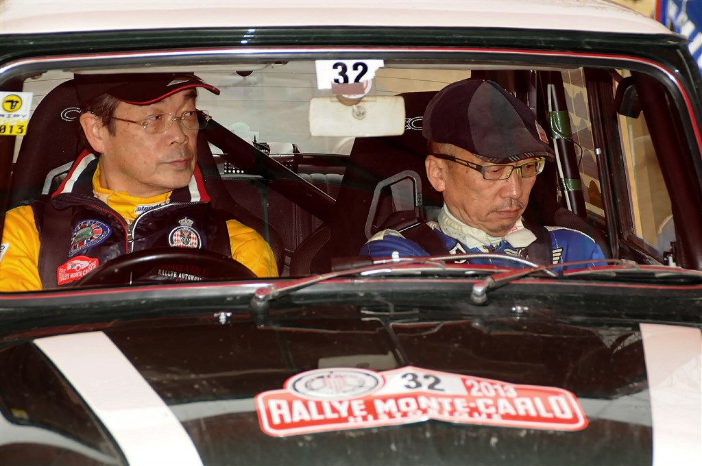 Hajime Nakagawa og Osam Morikawa er eneste japanske mandskab i Int. 17. Rallye Monte Carlo Historique 2014
(Foto: Kirketerp)